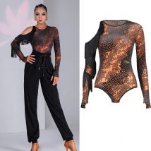 Weibliche Samt Hohl Hülse Mit Fransen Latin Top Latin Dance Tops Für Frauen Latin Dance Kostüme