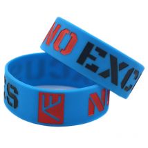 1 PC No Excuse Motivation Silicone Wristband 1 Inch Wide Positive Energy Gift Bangle Adult Size