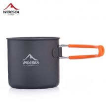 Widesea Camping Aluminium Becher Outdoor Kaffeetasse Tourismus Geschirr Picknick Kochausrüstung Zubehör Tourist Trekking Wandern