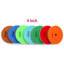 7pcs/Set 4" 100mm Nylon Sponge Marble Diamond Sponges For Polishing Wet Using Stone Buff Granite Marble Polishing Pads