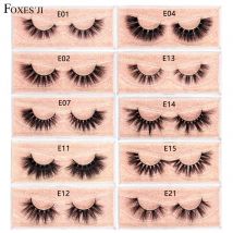 FOXESJI Wimpern 3D Nerz Wimpern Beliebte Natürliche lange Flauschige Dramatische Wimpern Verlängerung Make-Up Wimpern Volle Falsche Wimpern