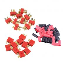 2/5/10 paia di connettori Red Black Ultra T-Plug Deans Style maschio e femmina con tubi termorestringenti per caricabatterie RC batteria LiPo