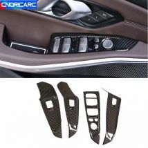 Auto Carbon Faser Farbe Für BMW 3er G20 G28 Fenster Glas Hebe Tasten Dekoration Rahmen Abdeckung Trim Innen Zubehör
