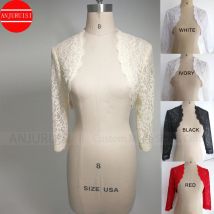 3/4 Lange Ärmel Braut Bolero Frauen Spitze Hochzeit Zubehör Chaquetas Para Mujer Elegante Cape Femme Jacke Party Wraps Novia