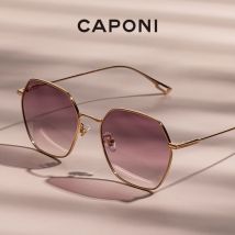CAPONI Gradienten frauen Sonnenbrille Polarisierte Mode Marke Designer Sonnenbrille Anti UV Ray Ursprüngliche Dekorative Shades CP21015