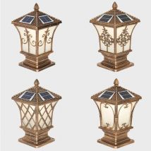 Solarne światło LED Dekoracja ogrodu na zewnątrz Lampa kolumnowa Wodoodporna girlanda uliczna Lampa