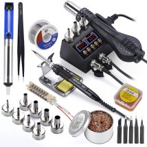 JCD 2 in 1 750W Soldering station LCD Digital display welding rework station for cell-phone BGA SMD IC Repair solder tools 8898