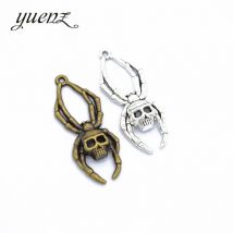 10Pcs metal spider skull Charm Antique Tibetan Silver Pendant Jewelry Products Charms Diy Pendants For Necklace Bracelets  D272