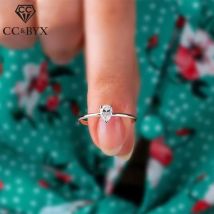 CC Hochzeit Ringe Für Frauen Einfache Trendy Schmuck Wasser Tropfen Zirkonia Ring Braut Engagement Bijoux Drop Shipping CC1610