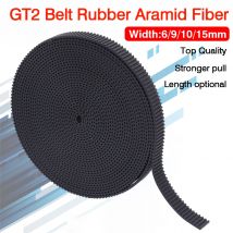 5m/10m//20m/50m/lot GT2 6/9/10/15mm offener Zahnriemen GT2-Riemen Gummi-Aramidfaser auf Länge geschnitten für 3D-Drucker Großhandel 2gt