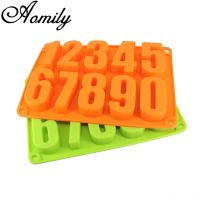 Aomily 0-9 Nummer Silikonform Kuchenformen Fondant Formen Zucker Handwerk Schokolade Formen Werkzeuge Kuchen Dekorieren Werkzeuge Backformen
