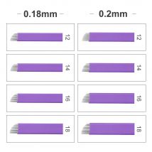 Extremely Thin 0.18mm/0.2mm Nano Tattoo Needle Blade 12/14/16/18 Flex Curved Microblading For Permanent Makeup Eyebrow Pen