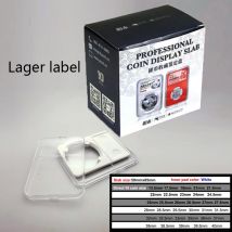 10 piece 27mm~40mm lager label PS material PCCB Coin Slab slabs sovenir collecting case box white color 44 different sizes