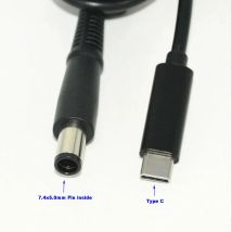 USB-C Typ c bis 7.4*5,0mm DC-PD-Kabel mit runder Spitze für Dell 65W oder unter Laptops