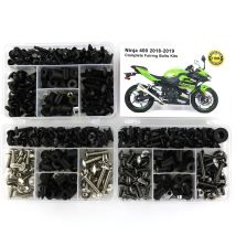 Kit Completo di Bulloni per Carena Kawasaki Ninja 400 2018-2024, Viti per Carrozzeria, Clip in Acciaio, Dadi Rapidi, Bulloni di Copertura