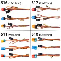 3PCS Ultra Helle LED-Lichter Alarm Lampe mit Strobe-Strahlen/Blinkt/Rotierenden für 1:14 RC tamiya Traktor Polizei