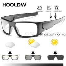 HOOLDW Polarisierte Photochrome Sonnenbrille Männer Outdoor Sport Chameleon Sonnenbrille Schutzbrillen Gläser Ändern Farbe Brillen