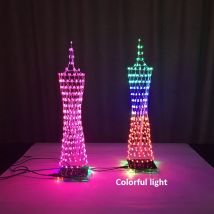 Bunte LED Turm Display Lampe Infrarot Fernbedienung Elektronische DIY Kits Musik Spektrum Löten Kits DIY Gehirn-Training Spielzeug