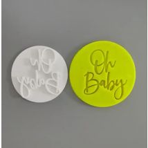 Cake decoration oh baby Cutter stamp embosser holiday Fondant plastic cutter Cake Mould tools fondant Baking