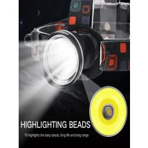 BORUiT RJ-2166 LED Headlamp 1000LM 3-Mode Zoom Headlight Waterproof Use AA Battery Head Torch for Camping Hunting