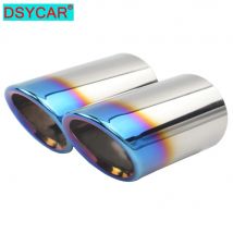 2Pcs Auto edelstahl Auspuff Tip Muffler Rohr Abdeckung für Audi A4 B8 A6 C6 Zubehör Für Audi A3 a5 Q5 Q7 Q3 A1 S linie