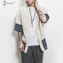 Japanischen Kimono Männer Strickjacke Streetwear Yukata Männlichen Hemd Haori Herren Kimono Shirt Traditionellen Japanischen Samurai Kleidung 5XL