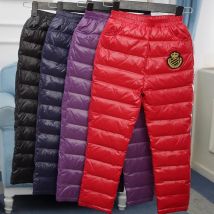 Winter Mode Hosen für Mädchen Reine Farbe Warterproof Warme Hosen Kinder Jungen Weiße Ente Unten Hosen Kinder Kleidung 8 Zu 12