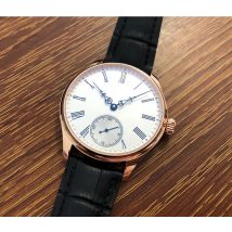 Sapphire Crystal Or Mineral Glass 44mm No Logo White Dial Asian ST3621 Movement Rose Gold Case Pilot's  Men's  6497 Watches