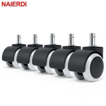 NAIERDI 5 uds 50KG rueda silenciosa Universal 2 "reemplazo silla de oficina ruedas giratorias ruedas rodantes herrajes para muebles