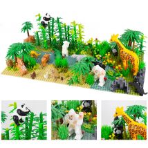 MOC Military Regenwald Grundplatte Teile Tier Dschungel Blume Baum Pflanzen Stadt Abenteuer Bausteine Montieren DIY Spielzeug Geschenke