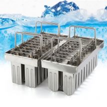 Edelstahl Eiscreme Form Eis am Stiel Formen DIY Obst Eiscreme Hersteller 20 Löcher