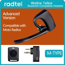 Auriculares inalámbricos para walkie-talkie, cascos con Bluetooth, manos libres, PTT, para Motorola CLS1410, XTN, GTX, RDX, CP200, PR400, CT250