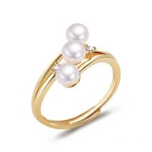 ZHBORUINI New Trendy Fine Pearl Ring Many Pearls Real Natural Pearl 925 Sterling Silver Ring Design Female Wedding jewelry Gift