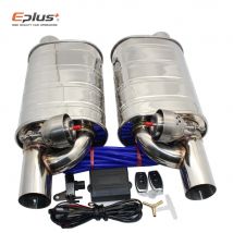 EPLUS 1 Pair Car Exhaust System Vacuum Valve Control Exhaust Pipe Kit Remote Control Variable mufflers Stainless Universal 63mm