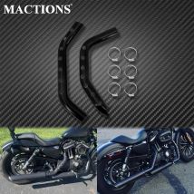 Motorrad Vorne und Hinten Auspuff Rohr Hitzeschild Schutz Schutzhülle Schwarz Für Harley Sportster