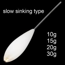 DORISEA 5 Pcs Lange Disatance Casting Acryl Langsam Sinkend Bombardieren Angeln Float 10g/15g/20g/30g