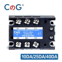 CG 3 Phasen 10A 25A 40A DA 60A 80A 100A 150 200A Dreiphasen SSR 3-32V DC Steuerung 24-480V AC Halbleiterrelais SSR AC Drei DC-AC