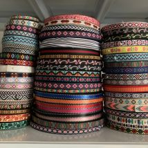 5 Yards 5/8 Zoll 10 MM ~ 15 MM Dekoration Haustier Leine Halsbänder Geometrische Jacquard Bänder Kleidung DIY Trim Nähen Zubehör Spitze