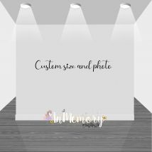 Sfondo fotografico personalizzato Personalizza lo sfondo Invia nuovamente la foto/Link per stampare o progetta la tua opera d'arte