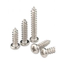 100pcs/Lot Nickel-Plated Carbon Steel Cross Recessed Round Head  Self-Tapping Screw M1 M1.2 M1.4 M1.7 M2 M3 M4 M5