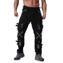 2025 Neuheiten Männer Mode Hip Hop Jogger Punk Rock Cargo Hosen Reißverschlüsse Streetwear Männer Vintage Hosen Drop Shipping ABZ 182