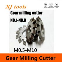 8PCS NO.1-NO.8 M0.4 M0.5 M0.6 M0.7 M0.8 M1 M1.25 M1.5 M2 M3 M4 Modul PA20 Grad HSS Getriebe Fräser