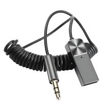 Bluetooth 5.5 Car Kit AUX Audio Receiver USB To 3.5mm Hifi Stereo Music Navigation Handsfree With Mic Wireless Adapter Transmit