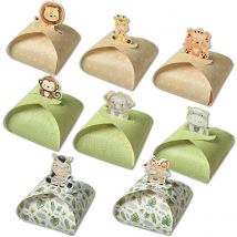 6 Stück Weihnachten Süßigkeiten Boxen Karton Santa Deer Schneemann Keksdose für Frohe Weihnachten Party Tisch dekoration Kinder Süßigkeiten Verpackungen