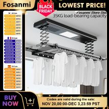 Inteligentny, zdalnie sterowany, podnoszony, składany, elektryczny suszak na ubrania, do użytku wewnątrz pomieszczeń i na balkonie.