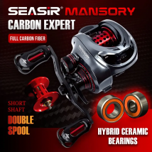 Carrete de pesca Seasir Mansory Baitcasting 146g carbono ultraligero 11 + 1 7,3: 1 relación HS rodamiento cerámico híbrido carretes dobles agua de mar