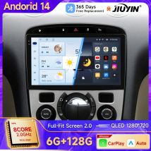 JIUYIN inalámbrico CarPlay Andorid 13 Auto Radio de coche para Peugeot 308 408 2007-2015 AI voz Multimedia GPS 2din radio