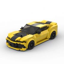 InhawBrick Speed Racing Sport Fahrzeug Racer Camaro Gelbes Auto Baustein Erwachsene Ziegel Sets Modell Spielzeug für Kinder