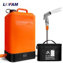 Tragbare Outdoor-Camping-Dusche mit 16 l Silikagel-Wasserbeutel, wiederaufladbare elektrische Pumpe zum Wandern, Klettern, Schwimmen, Baden