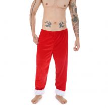 Samt Lange Hosen Schlafhose Männer Weihnachten Weihnachtsmann Kostüm Rote Hose Nachtwäsche Weihnachten Festival Urlaub Erwachsene Cosplay